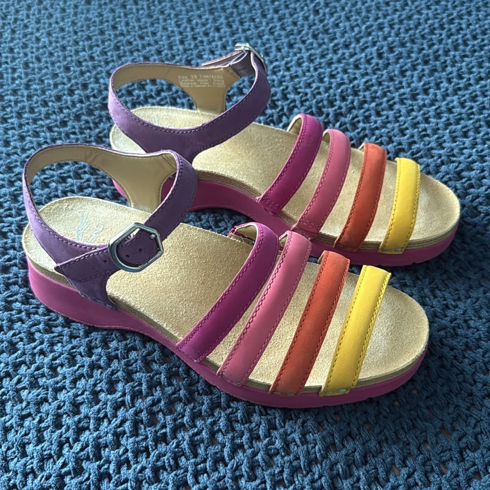 DANSKO ROXIE MULTI COLOR MILLED NUBUCK SANDAL